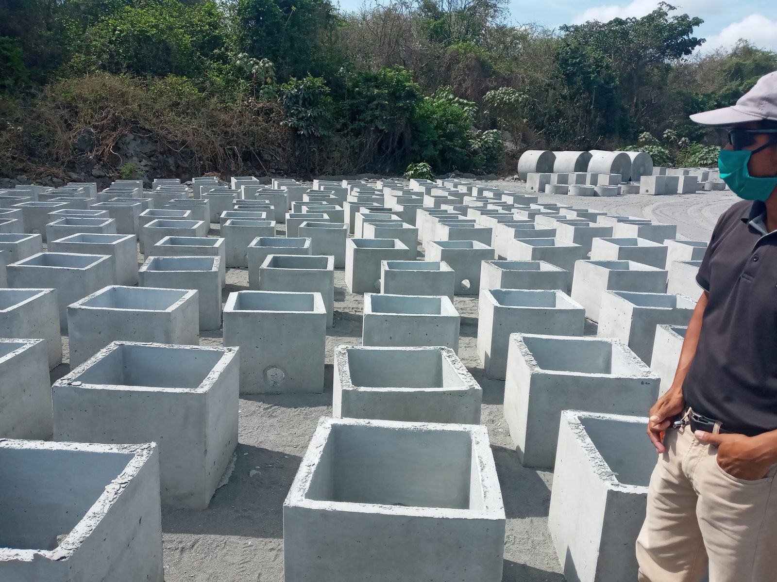Pozos de visita prefabricados del alcantarillado sanitario de Bilwi